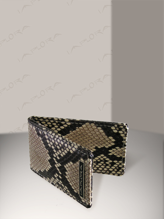 Python Leather Wallet , Natural 